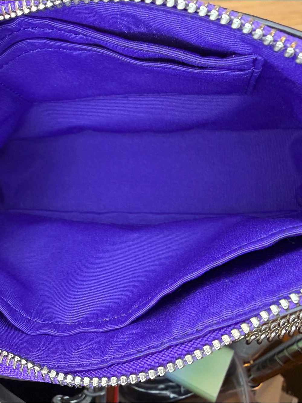 Coach Signature Canvas Wristlet in Purple Trim NWT - Picture 8 of 9